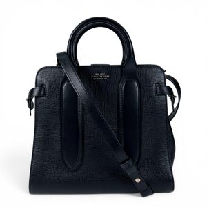최상급 컨디션▲SMYTHSON 스마이슨 3WAY 레더 숄더백 핸드백 블랙 더스트백 포함 이탈리아제 여성용