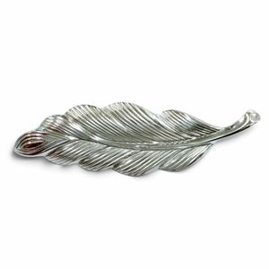 Excellent condition☆TIFFANY&Co. Tiffany Vintage Sterling Silver feather Motif Brooch Accessory Silver Women's Comes with Box and Dust Bag