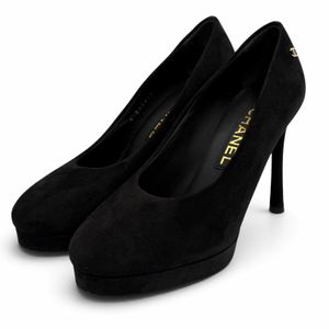 Unused ★ CHANEL Chanel 2023 model 23K G45288 Rhinestone Coco Mark Suede Leather Pumps Black Gold Hardware Size 37 Made in Italy Women's Comes with Box
