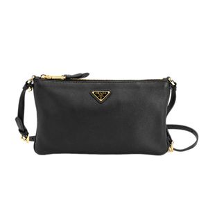 【二手】Prada PRADA 單肩包 1BC238 小牛皮 黑色