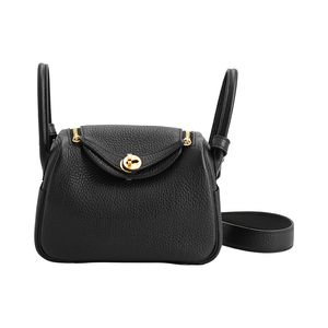 【中古】エルメスHERMES ショルダーバッグ ミニリンディ トリヨンクレマンス ブラック