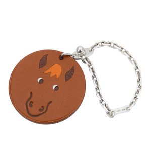 Hermes 에르메스 홀스 백 참 레더 실버 925 【중고】