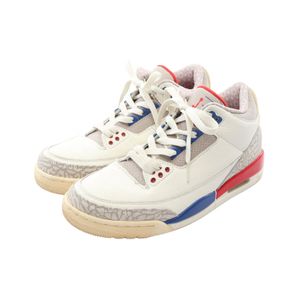 [Used] Nike AIR JORDAN 3 RETRO International Flight 136064-140 Leather Sneakers for Men - Used B