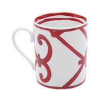 [Used] Hermes HERMES Tableware Guadalquivir No.2 Mug P011032P White/ RED Other Mug <Guadalquivir> No.2 Women's Unused