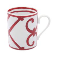 [Used] Hermes HERMES Tableware Guadalquivir No.2 Mug P011032P White/ RED Other Mug <Guadalquivir> No.2 Women's Unused