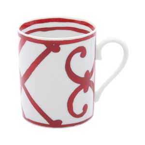 【中古】 エルメス HERMES 食器 ガダルキヴィール No2 マグカップ P011032P ホワイト/レッド その他 マグ 〈ガダルキヴィール〉 No2 レディース 未使用
