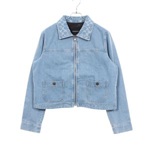 【중고】 COACH 데님 재킷 시그니처 코튼 재킷 여성용 Used A