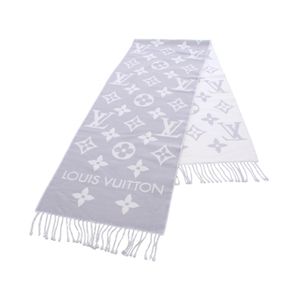 【二手】路易威登LOUIS VUITTON圍巾 LV Essential Gris Clair M77727 羊毛圍巾 女士二手 A
