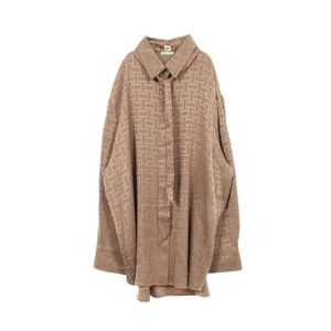 [중고] Hermes 에르메스 masculine 모자이크 긴팔 4E0603DC 실크 셔츠 여성용 Used A