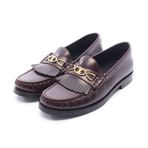 【중고】 CELINE 로퍼 트리옹프 퀼트 MG0230 가죽 로퍼 여성용 Used A