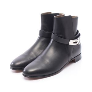 【Used】 Hermes 에르메스 부츠 네오 켈리 버클 숏 레더 부츠 여성용 A등급