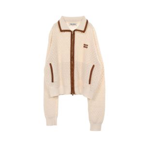 [중고] MIU MIU 크로셰 니트 코튼 가디건/볼레로 여성용 Used A