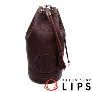 Hermes 에르메스 런치 버플 스키퍼 여성용 숄더백
 다크 브라운【중고】