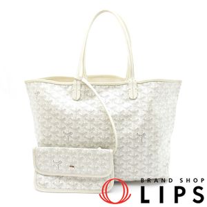 GOYARD Saint Louis PM PVC/Leather Women's Tote Bag
 White【Pre-owned】