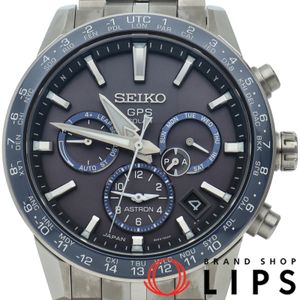 精工 Astron 5X 系列雙時區太陽能 GPS 電波腕錶 SBXC001/5X53-0AB0，含原廠錶盒和保固卡。鈦金屬/陶瓷男士腕錶，黑色。成色極佳。 [二手]