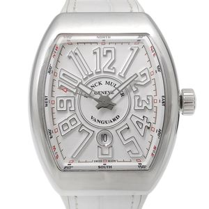 FRANCK MULLER Muller Vanguard V45SCDT watch, stainless steel and rubber strap, white dial, automatic movement, analog display, men's watch [used]