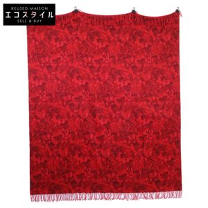 Valentino [Excellent Condition] Butterfly Pattern Cashmere Fringe Shawl / [Pre-owned]