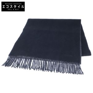 Hermes [Excellent Condition] Logo Embroidered Cashmere Fringe [Pre-owned]