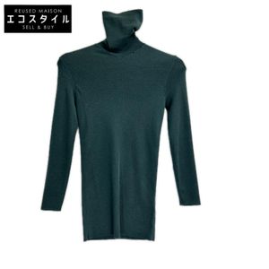 Hermes 에르메스 그린 캐시미어 100% 하이넥 니트 36 [중고]