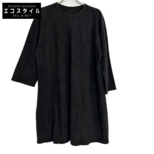Jurgen Lehl Brown Wool x Cotton x Rayon Long-Sleeve Tunic Dress, Size M [Used]