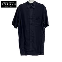 Yohji Yamamoto Pour Homme HZ-B97-222 Navy Short-Sleeved Shirt, Size 2 [Used]