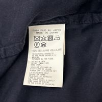 Yohji Yamamoto Pour Homme HZ-B97-222 Navy Short-Sleeved Shirt, Size 2 [Used]
