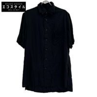 YOHJI YAMAMOTO PZ-B13-201 블랙 어레인지 칼라 반팔 셔츠 2 [중고]