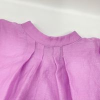 アナイ ﾊﾟｰﾌﾟﾙ ｽﾊﾟﾝｵｰｶﾞﾝｼﾞｰ ﾎﾞｳﾀｲ半袖ﾌﾞﾗｳｽ 38【中古】