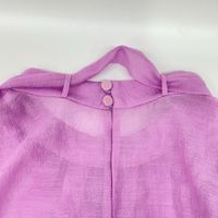 アナイ ﾊﾟｰﾌﾟﾙ ｽﾊﾟﾝｵｰｶﾞﾝｼﾞｰ ﾎﾞｳﾀｲ半袖ﾌﾞﾗｳｽ 38【中古】