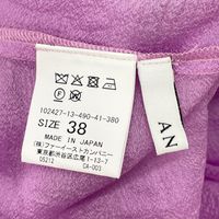 アナイ ﾊﾟｰﾌﾟﾙ ｽﾊﾟﾝｵｰｶﾞﾝｼﾞｰ ﾎﾞｳﾀｲ半袖ﾌﾞﾗｳｽ 38【中古】