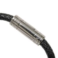 สินค้ามือสอง LOUIS VUITTON สร้อยข้อมือ Keep It รุ่นปัจจุบัน ไซส์ 19 โลโก้ สีดำ เทา ล็อคแบบกด สีเงิน ลายตาราง Damier Graphite Noir M8152E