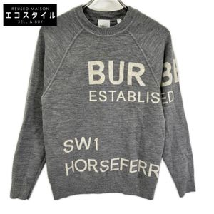 Burberry 8028718 Gray Wool Long-Sleeve Knit XS [Used]
