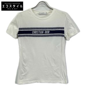 Dior 21SS 143T04A4043 화이트 코튼 시그니처 밴드 로고 티셔츠 M [중고]