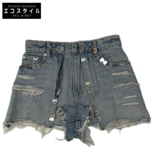 Alexander Wang 4DC3255812 Light Indigo Double Layer Denim Shorts Size 23 [Used]