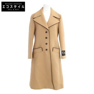 Gucci [Excellent Condition/Domestic Authentic] 652015 Wool Single Long Jacket, Size 38 [Pre-owned]