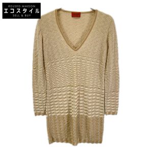 Missoni 米色羊毛尼龍條紋連身裙，40 碼 [二手]
