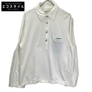 Gourmet Jeans GR-2512-0-SP × KAIKO 白色人造絲棉長袖 Polo 衫，1 碼 [二手]