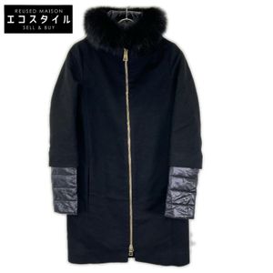 Herno 37722-34370-3 羊絨毛皮內襯長版大衣，38 碼 [二手]
