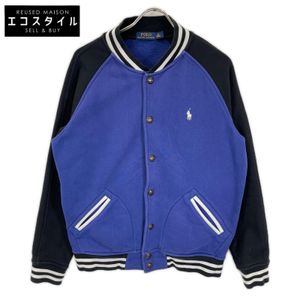 Polo Ralph Lauren Blue x Black Logo Embroidered Stadium Jacket, Size M [Used]