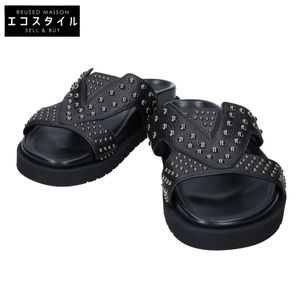 Louis Vuitton, like new, 2023 LV Oasis Line studded leather sandals, size 8 [Pre-owned]