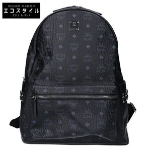MCM Like New MMK6SVE38BK001 Visetos Side Studded Backpack [Used]
