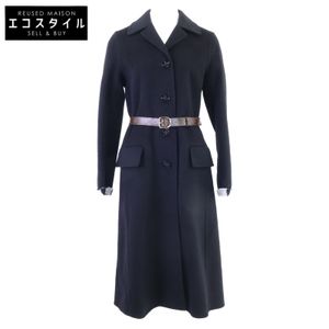 Louis Vuitton, brand new, unused, domestically authorized, FHC030NUV, with belt, Monogram lining, silk-blend wool, long, size 34 [Used]