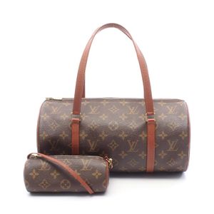 [중고] LOUIS VUITTON 손가방 파피용 30 모노그램 구형 M51365 PVC 코팅 캔버스 레더 파피용(구형) GM 여성용 Used B