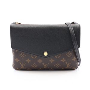 [중고] LOUIS VUITTON 숄더백 트와이스 모노그램 느와르 M50185 느와르 PVC 코팅 캔버스 레더 트와이스 여성용