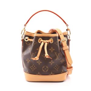 【중고】 LOUIS VUITTON 손가방 나노 노에 모노그램 2WAY M81266 PVC 코팅 캔버스 레더 나노 노에 여성용 미사용