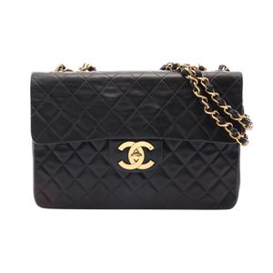 [중고] Chanel 샤넬 숄더백 데카 마트라세 34 블랙 램스킨(양가죽) 데카 마트라세 체인 숄더백 여성용 Used A