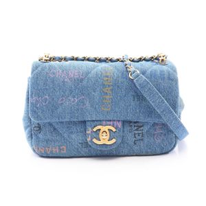 [중고] Chanel 샤넬 숄더백 마틀라세 스몰 플랩백 데님 블루 데님 마틀라세 스몰 플랩 체인 숄더백 여성용