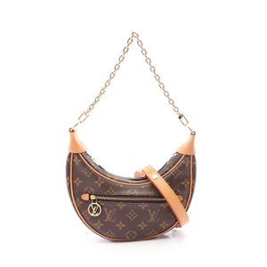 【중고】 LOUIS VUITTON 숄더백 루프 모노그램 2WAY M81098 PVC 코팅 캔버스 레더 루프 여성용 Used B