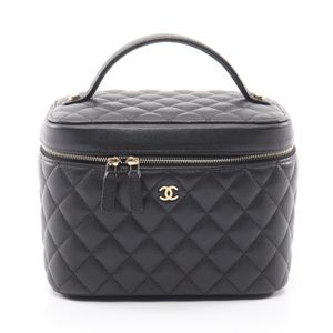 [중고] Chanel 샤넬 손가방 타임리스 클래식 마틀라세 블랙 캐비어 스킨(그레인드 카프) 마틀라세 배니티 백 여성용