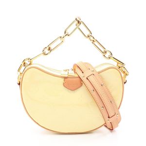 [중고] LOUIS VUITTON 손가방 크루아상 PM 모노그램 베르니 2WAY M24020 페이턴트 옐로우 레더 크루아상 PM 여성용 Used A
